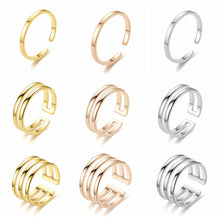 Load image into Gallery viewer, Adjustable Ring Titanium Steel Rings Fashion Casual Finger Jewelry Smooth Couple Ring Classic Love for Women Men Birthday Gifts Wedding Band