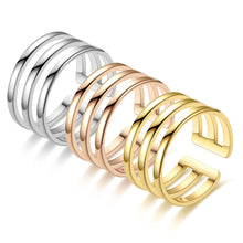 Load image into Gallery viewer, Adjustable Ring Titanium Steel Rings Fashion Casual Finger Jewelry Smooth Couple Ring Classic Love for Women Men Birthday Gifts Wedding Band