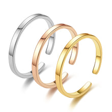 Load image into Gallery viewer, Adjustable Ring Titanium Steel Rings Fashion Casual Finger Jewelry Smooth Couple Ring Classic Love for Women Men Birthday Gifts Wedding Band