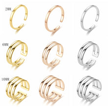 Load image into Gallery viewer, Adjustable Ring Titanium Steel Rings Fashion Casual Finger Jewelry Smooth Couple Ring Classic Love for Women Men Birthday Gifts Wedding Band