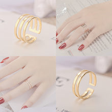 Load image into Gallery viewer, Adjustable Ring Titanium Steel Rings Fashion Casual Finger Jewelry Smooth Couple Ring Classic Love for Women Men Birthday Gifts Wedding Band