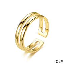 Load image into Gallery viewer, Adjustable Ring Titanium Steel Rings Fashion Casual Finger Jewelry Smooth Couple Ring Classic Love for Women Men Birthday Gifts Wedding Band