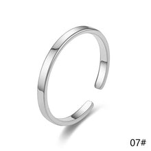 Load image into Gallery viewer, Adjustable Ring Titanium Steel Rings Fashion Casual Finger Jewelry Smooth Couple Ring Classic Love for Women Men Birthday Gifts Wedding Band