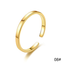 Load image into Gallery viewer, Adjustable Ring Titanium Steel Rings Fashion Casual Finger Jewelry Smooth Couple Ring Classic Love for Women Men Birthday Gifts Wedding Band