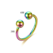Load image into Gallery viewer, Adjustable Ring Titanium Steel Rings Fashion Casual Finger Jewelry Smooth Couple Ring Classic Love for Women Men Birthday Gifts Wedding Band