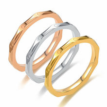 Load image into Gallery viewer, 3mm Titanium Steel Thin Ring Couple Stainless Steel Ring Hand Jewelry Simple Design Wedding Rings for Women Men