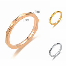 Load image into Gallery viewer, 3mm Titanium Steel Thin Ring Couple Stainless Steel Ring Hand Jewelry Simple Design Wedding Rings for Women Men