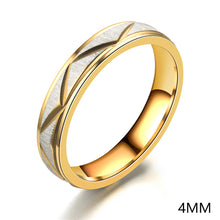 Load image into Gallery viewer, Titanium Rings 4mm 6mm Korean Fashion Stainless Steel Ring Simple Couple Ring Wedding Rings for Men Women