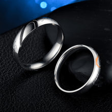 Load image into Gallery viewer, Stainless Steel Couple Rings Titanium Half Peach Heart-shaped Rose Gold Black Color Wedding Promise Ring For Lovers Women Men Engagement Jewelry