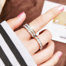 Load image into Gallery viewer, Men Women Couple Rhinestone Titanium Steel Ring Romantic Gift Wedding Engagement Band Ring Women's Men's Jewelry Gift