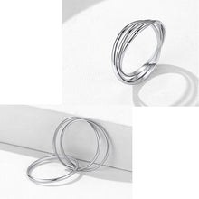 Load image into Gallery viewer, Luxsury Three Ring Ring Titanium Steel Wedding Engagement Band Ring Women's Men's Jewelry Gift