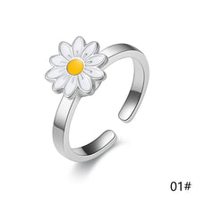 Load image into Gallery viewer, Fashion Simple Personality Sweet Daisy Pendant Opening Ring Women Jewelry Gift