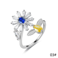 Load image into Gallery viewer, Fashion Simple Personality Sweet Daisy Pendant Opening Ring Women Jewelry Gift