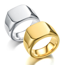 Load image into Gallery viewer, 14mm Black/Silver/Gold Band Stainless Steel Women Men's Engagement Wedding Ring