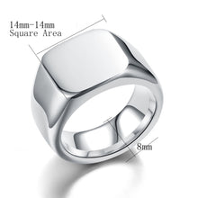 Load image into Gallery viewer, 14mm Black/Silver/Gold Band Stainless Steel Women Men's Engagement Wedding Ring
