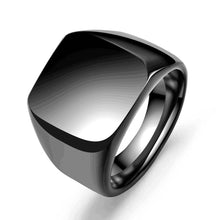 Load image into Gallery viewer, 14mm Black/Silver/Gold Band Stainless Steel Women Men's Engagement Wedding Ring