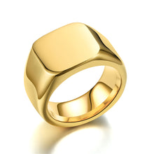 Load image into Gallery viewer, 14mm Black/Silver/Gold Band Stainless Steel Women Men's Engagement Wedding Ring