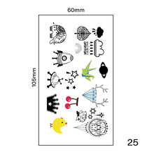 Load image into Gallery viewer, Small Fresh Tattoo Stickers Harajuku Style Tattoo Stickers Waterproof Long Lasting Tattoo Stickers Temporary Body Art Tattoo