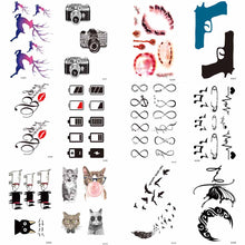 Load image into Gallery viewer, Multicolor Small Fresh Tattoo Stickers Harajuku Style Tattoo Stickers Waterproof Long Lasting Body Art Tattoo Stickers