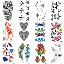 Load image into Gallery viewer, Multicolor Small Fresh Tattoo Stickers Harajuku Style Tattoo Stickers Waterproof Long Lasting Body Art Tattoo for Women Men