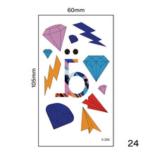 Load image into Gallery viewer, Multicolor Small Fresh Tattoo Stickers Harajuku Style Tattoo Stickers Waterproof Long Lasting Body Art Tattoo for Women Men