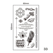 Load image into Gallery viewer, Multicolor Small Fresh Tattoo Stickers Harajuku Style Tattoo Stickers Waterproof Long Lasting Body Art Tattoo for Women Men