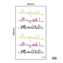 Load image into Gallery viewer, Multicolor Small Fresh Tattoo Stickers Harajuku Style Temporary Tattoo Stickers Waterproof Long Lasting Body Art Tattoo
