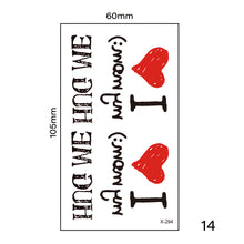 Load image into Gallery viewer, Multicolor Small Fresh Tattoo Stickers Harajuku Style Temporary Tattoo Stickers Waterproof Long Lasting Body Art Tattoo