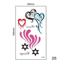 Load image into Gallery viewer, Multicolor Small Fresh Tattoo Stickers Harajuku Style Temporary Tattoo Stickers Waterproof Long Lasting Body Art Tattoo