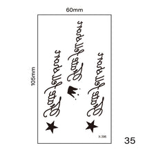 Load image into Gallery viewer, Small Fresh Tattoo Stickers Harajuku Style Multicolor Body Art Tattoo Waterproof Long Lasting Tattoo Stickers