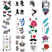 Load image into Gallery viewer, Multicolor Small Fresh Tattoo Stickers Harajuku Style Waterproof Temporary Body Art Tattoo Stickers for Women Men