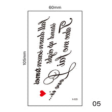 Load image into Gallery viewer, Small Fresh Tattoo Stickers Multicolor Harajuku Style Waterproof Long Lasting Tattoo Stickers for Women Men