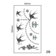 Load image into Gallery viewer, Small Fresh Tattoo Stickers Multicolor Harajuku Style Waterproof Long Lasting Tattoo Stickers for Women Men