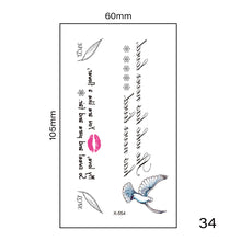 Load image into Gallery viewer, Small Fresh Tattoo Stickers Multicolor Harajuku Style Waterproof Long Lasting Tattoo Stickers for Women Men