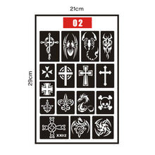 Load image into Gallery viewer, Simple Small Pattern Tattoo Inkjet Hollow Template Self-adhesive Tattoo Template Body Art Tattoo Paste Painting