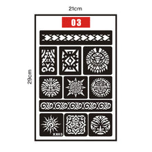Load image into Gallery viewer, Simple Small Pattern Tattoo Inkjet Hollow Template Self-adhesive Tattoo Template Body Art Tattoo Paste Painting