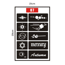 Load image into Gallery viewer, Small Pattern Tattoo Inkjet Hollow Template Self-adhesive Tattoo Template Body Art Tattoo Paste Painting for Women Men