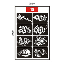 Load image into Gallery viewer, Small Pattern Tattoo Inkjet Hollow Template Self-adhesive Tattoo Template Body Art Tattoo Paste Painting for Women Men
