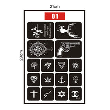 Load image into Gallery viewer, Small Pattern Tattoo Inkjet Hollow Template Self-adhesive Tattoo Template Temporary Body Art Tattoo for Women Men