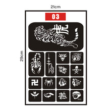 Load image into Gallery viewer, Small Pattern Tattoo Inkjet Hollow Template Self-adhesive Tattoo Template Temporary Body Art Tattoo for Women Men