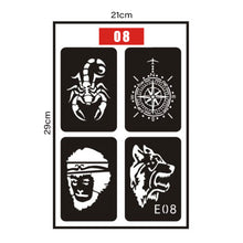 Load image into Gallery viewer, Small Pattern Tattoo Inkjet Hollow Template Self-adhesive Tattoo Template Temporary Body Art Tattoo for Women Men