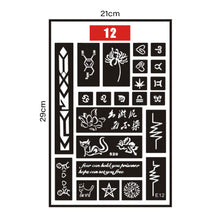 Load image into Gallery viewer, Small Pattern Tattoo Inkjet Hollow Template Self-adhesive Tattoo Template Temporary Body Art Tattoo for Women Men