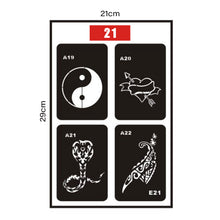 Load image into Gallery viewer, Small Pattern Tattoo Inkjet Hollow Template Self-adhesive Tattoo Template Temporary Body Art Tattoo for Women Men