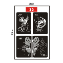 Load image into Gallery viewer, Small Pattern Tattoo Inkjet Hollow Template Self-adhesive Tattoo Template Temporary Body Art Tattoo for Women Men