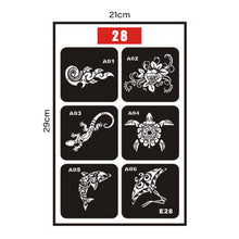 Load image into Gallery viewer, Small Pattern Tattoo Inkjet Hollow Template Self-adhesive Tattoo Template Temporary Body Art Tattoo for Women Men