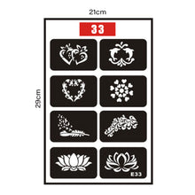 Load image into Gallery viewer, Small Pattern Tattoo Inkjet Hollow Template Self-adhesive Tattoo Template Temporary Body Art Tattoo for Women Men