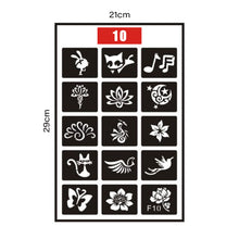 Load image into Gallery viewer, Simple Small Pattern Tattoo Hollow Template Self-adhesive Tattoo Template Temporary Body Art Tattoo Template for Women Men