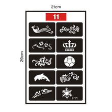 Load image into Gallery viewer, Simple Small Pattern Tattoo Hollow Template Self-adhesive Tattoo Template Temporary Body Art Tattoo Template for Women Men
