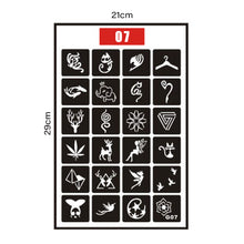Load image into Gallery viewer, Hollow Adhesive Simple Small Pattern Tattoo Template Stickers Temporary Body Art Tattoo Template for Women Men