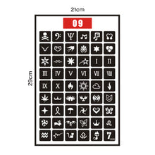 Load image into Gallery viewer, Hollow Adhesive Simple Small Pattern Tattoo Template Stickers Temporary Body Art Tattoo Template for Women Men